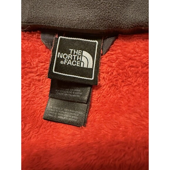 North Face Size XS Women's Red Fleece Zip up Front & Pockets - Picture 5 of 7
